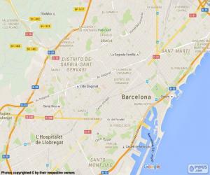 yapboz Barselona Haritası